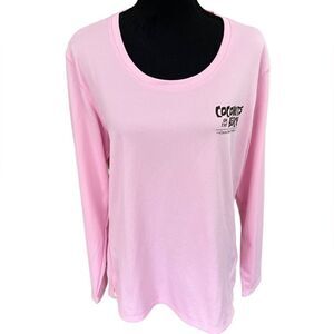 Native Outfitters  Coconuts on the Beach pink long sleeved crew neck top size L